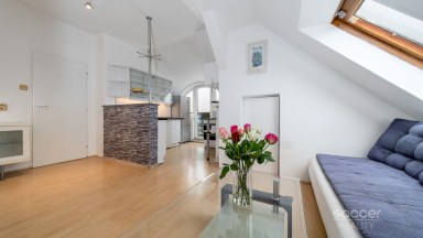 Velmi hezký byt s krásným výhledem a terasou v rodinné vile.