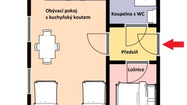 Prodej bytové jednotky 40 m2 a dispozici 2+kk, Dolní Rokytnice - Studenov.