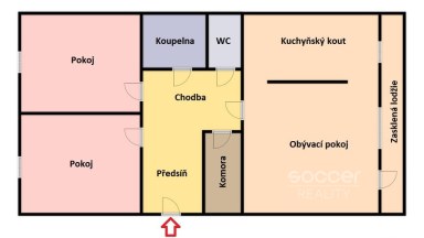 Pronájem bytu 3+kk/lodžie/sklep, 75 m2, OV, ul. Doležalova, Praha – Černý Most.