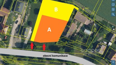 Prodej stavebního pozemku 887 m2, obec Dlouhá Lhota, okres Mladá Boleslav