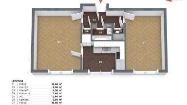 Prodej bytu 2+1/S, 52 m², ul. Bělocerkevská, Praha 10 - Vršovice.