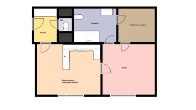 Pronájem bytu 2+kk, 51 m2, Praha 3 - Žižkov, ul. Jeseniova.
