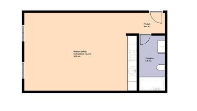 Pronájem bytu 1+kk, 49 m2, ulice Křižíkova, Praha 8 – Karlín. 