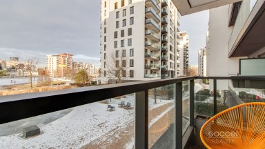 Pronájem bytu 2+kk, 48,4 m2 s balkonem 3,4 m2 a sklepem, Praha 7 – Holešovice, ul. Sanderova.