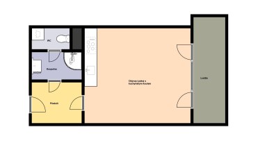 Prodej bytu 1+kk/L/S/PS, 35 m2, Praha 5 - Zličín, ul. Míšovická.