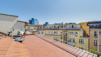 Pronájem bytu 1+kk + terasa (celkem 81,53 m2), Praha 7 - Holešovice, ulice U Uranie