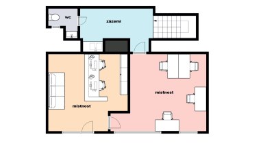 Pronájem obchodních prostor / kanceláře, 58 m², Praha 6 – Jugoslávských partyzánů
