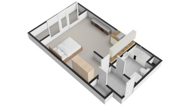 Pronájem bytu 1+kk 38 m2/PS/S, ul. Randova, Praha 5 - Smíchov.